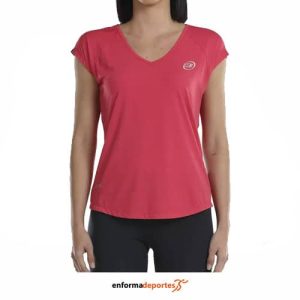 CAMISETA MUJER BULLPADEL USIER 23V | FRAMBUESA