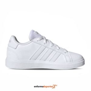 ZAPATILLA JUNIOR ADIDAS GRAND COURT 2.0 K | FTWWHT/BLUDAW/CLPINK