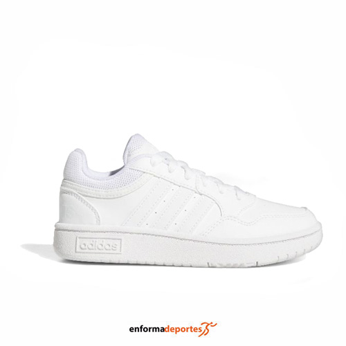 ZAPATILLA JUNIOR ADIDAS HOOPS 3.0 | FTWWHT/FTWWHT/FTWWHT