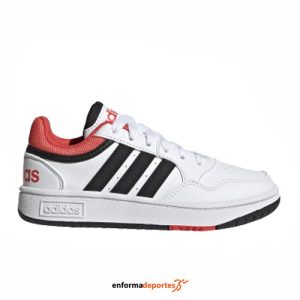 ZAPATILLA JUNIOR ADIDAS HOOPS 3.0 | FTWWHT/CBLACK/BRIRED