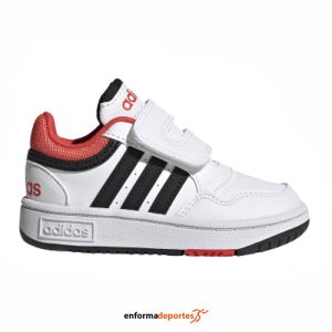 ZAPATILLA INFANTIL ADIDAS HOOPS 3.0 CF I | FTWWHT/CBLACK/BRIRED