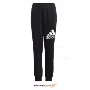 PANTALON JUNIOR ADIDAS REGULAR FIT LOGO | BLACK/WHITE