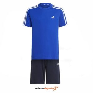 CONJUNTO JUNIOR ADIDAS TR-ES 3S TSET | LUCBLU/WHITE