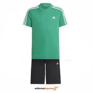 CONJUNTO JUNIOR ADIDAS U TR-ES 3S TSET | COUGRN/WHITE
