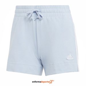 PANTALON CORTO MUJER ADIDAS 3S SJ SHO | BLUDAW/WHITE
