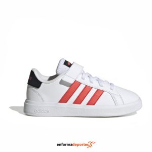 ZAPATILLA JUNIOR ADIDAS GRAND COURT 2.0 EL K | FTWWHT/BRIRED/CBLACK