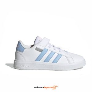 ZAPATILLA JUNIOR ADIDAS GRAND COURT 2.0 EL K | FTWWHT/BLUDAW/CLPINK