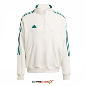 SUDADERA HOMBRE ADIDAS TIRO FL HZ | ALUMIN/CGREEN