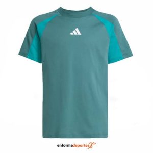 Camiseta junior Adidas Colorblock | PRETEA/PURTEA/WHITE