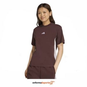 Camiseta Mujer Adidas 3 Stripes Sj | SHABRN/WHITE