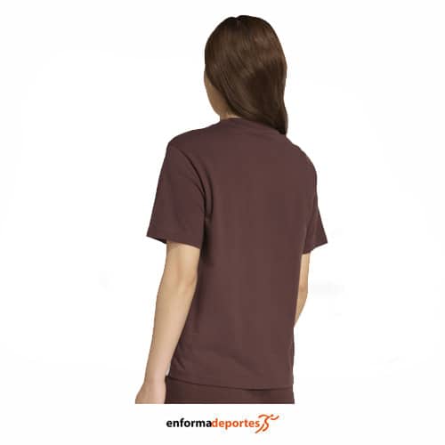 Camiseta Mujer Adidas 3 Stripes Sj | SHABRN/WHITE - Imagen 3