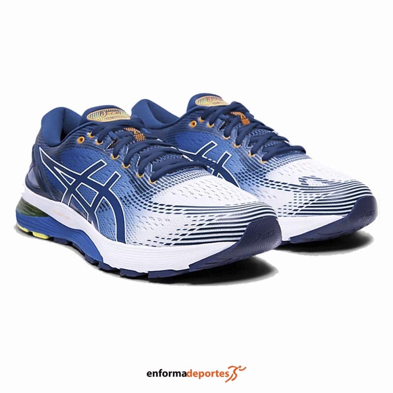 ZAPATILLA HOMBRE ASICS GEL-NIMBUS 21 | WHITE/LAKE DRIVE