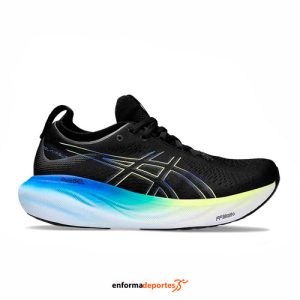 ZAPATILLA HOMBRE ASICS GEL-NIMBUS 25 | BLACK/GLOW YELLOW