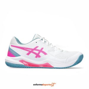ZAPATILLA MUJER ASICS GEL-DEDICATE 8 PADEL | WHITE/HOT PINK