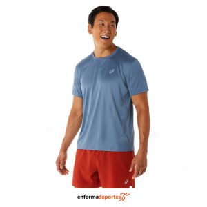 CAMISETA HOMBRE ASICS KATAKANA SS TOP | STEEL BLUE