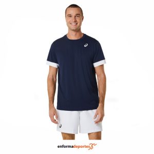 CAMISETA HOMBRE ASICS COURT SS TOP | MIDNIGHT/BRILLIANT WHITE