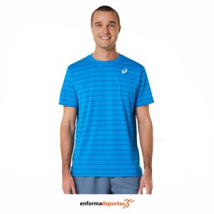 CAMISETA HOMBRE ASICS COURT STRIPE SS TOP | DIRECTOIRE BLUE