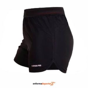 PANTALON CORTO MUJER SPHERE MURIEL 4913022 23V | NEGRO-ROJO