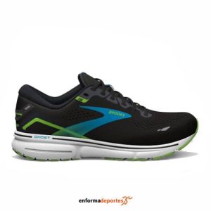 ZAPATILLA HOMBRE BROOKS GHOST 15 | BLACK/HAWAIIAN OCEAN/GREE