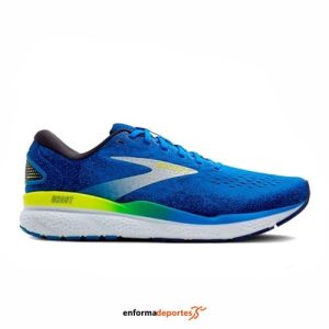 ZAPATILLA HOMBRE BROOKS GHOST 16 | ELECTRIC BLUE/NAVY/LEMON