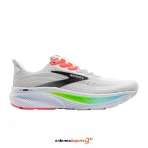 Zapatilla hombre Brooks Ghost 17 | WHITE/PINK CLAY/GECKO