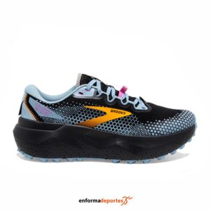 ZAPATILLA MUJER BROOKS CALDERA 6 | BLACK/BLUE/YELLOW