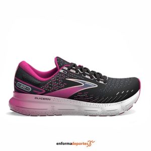 ZAPATILLA MUJER BROOKS GLYCERIN 20 | BLACK/FUCHSIA/LINEN