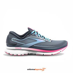ZAPATILLA MUJER BROOKS TRACE 2 | EBONY/OPEN AIR/LILAC ROSE