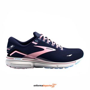 ZAPATILLA MUJER BROOKS GHOST 15 | PEACOAT/PINK/OPEN AIR