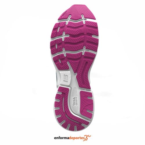ZAPATILLA MUJER BROOKS GHOST 15 | BLUE BELL/BLACK/PINK - Imagen 3