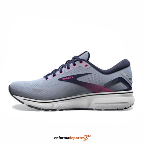 ZAPATILLA MUJER BROOKS GHOST 15 | KENTUCKY BLUE/PEACOAT/PIN - Imagen 2