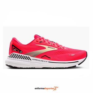 ZAPATILLA MUJER BROOKS ADRENALINE GTS 23 | DIVA PINK/YELLOW/BLACK