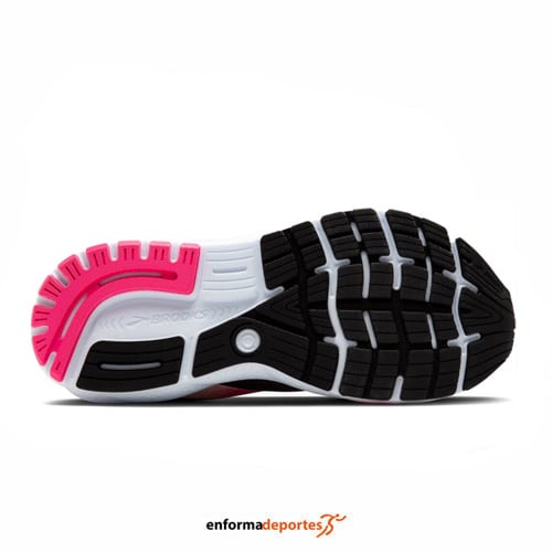ZAPATILLA MUJER BROOKS GHOST 16 | BLACK/PINK/YELLOW - Imagen 3