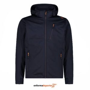 SOLFSHELL HOMBRE CAMPAGNOLO JACKET ZIP HOOD | BLACK BLUE