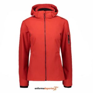 CHAQUETA SOFTSHELL MUJER CAMPAGNOLO ZIP HOOD | FERRARI-NERO