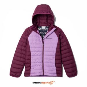 CHAQUETA JUNIOR COLUMBIA POWDER HOODED | GUMDROP MARIONBERRY