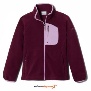 FORRO POLAR JUNIOR COLUMBIA FAST TREK III FLEECE FULL ZIP | MARIONBERRY, GUMDROP