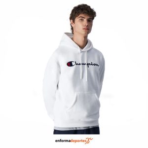 SUDADERA HOMBRE CHAMPION HOODED SWEATSHIRT | WHT