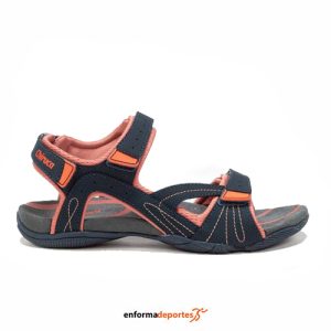 SANDALIAS MUJER CHIRUCA CULLERA 08 | GRIS / NARANJA