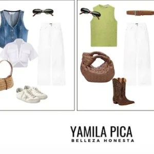 Mix & Match Planner outfit Con Pantalón Blanco