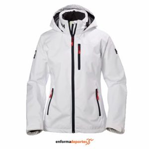 CHAQUETA MUJER HELLY HANSEN CREW HOODED MIDLAYER | 001 WHITE