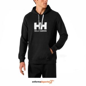 SUDADERA HOMBRE HELLY HANSEN LOGO HOODIE | BLACK