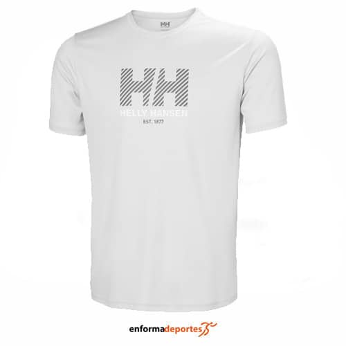CAMISETA HOMBRE HELLY HANSEN TECH GRAPHIC 2.0 | GREY FOG