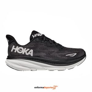 ZAPATILLA HOMBRE HOKA CLIFTON 9 | BLACK/WHITE