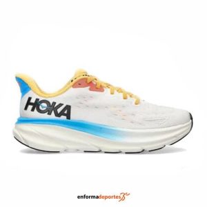 ZAPATILLA MUJER HOKA CLIFTON 9 | BLANC/SWIM DAY
