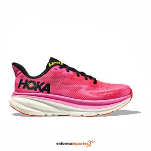 ZAPATILLA MUJER HOKA CLIFTON 9 | RASPBERRY/STRAW