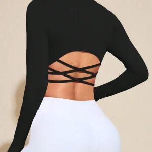 Top Cruzado Mujer – Manga Larga Ajustada para Uso Diario o Entrenamiento