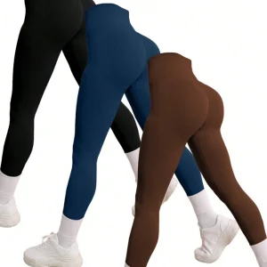 CurveFlow Leggings – Estilo Unicolor con Soporte y Comodidad