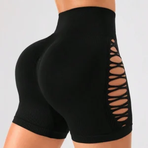 Shorts Deportivos Mujer – Cintura Ultra Alta sin Costuras