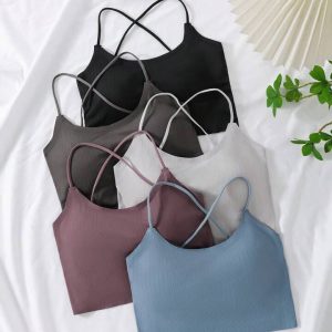 ComfortLuxe™ Crop Top Mujer – Espalda Cruzada sin Aros